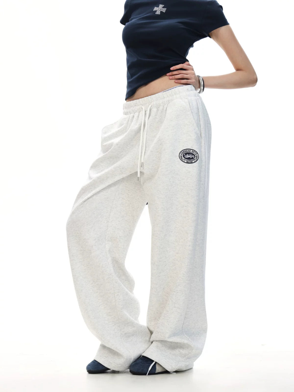 0123Start Vintage Sports Loose Wide Leg Casual Pants