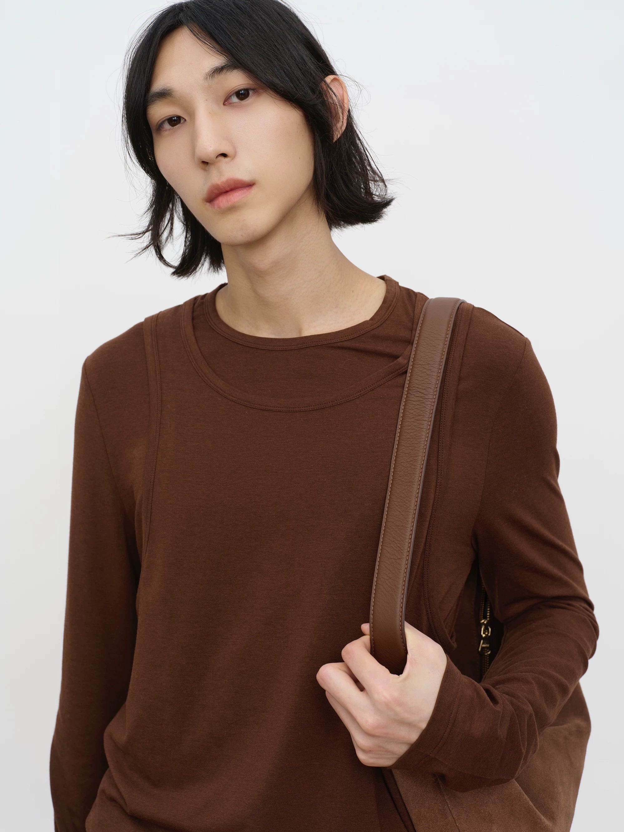 COLN Casual Versatile Bottom Long Sleeve