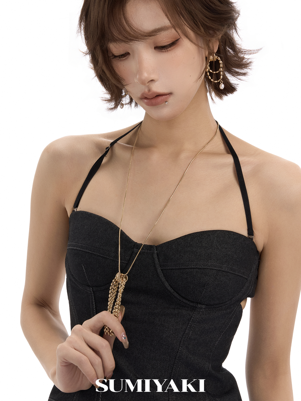 SUMIYAKI Multi-layer Chain Simple Neutral Necklace
