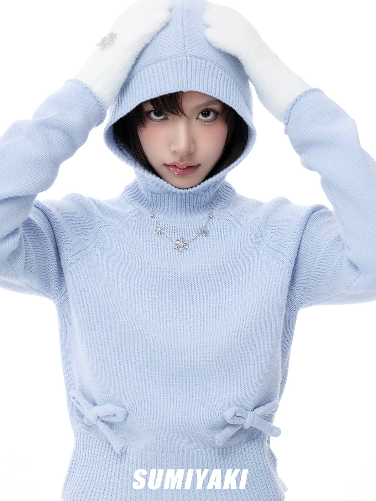 SUMIYAKI Simple Versatile Snowflake Clavicle Chain