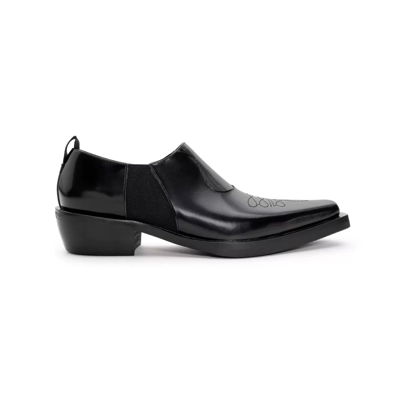 CONP Flower and Grass Embroidered Casual Leather Shoes