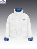 Kenvibe Plaid Paneled Loose Thickened Warm Jacket