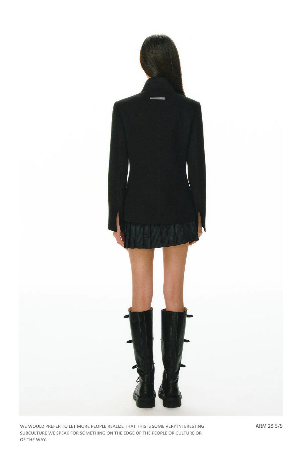 Ariseism Vintage Semi-turtleneck Button Woolen Coat