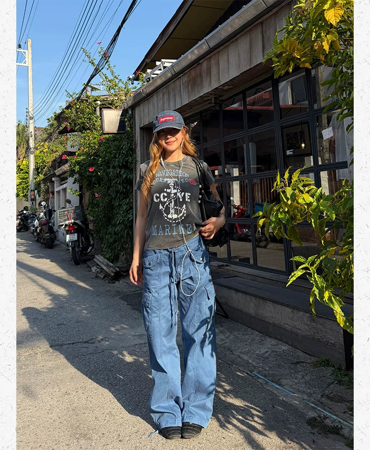 CCYE Anchor Old Print Front Shoulder Slim Tee