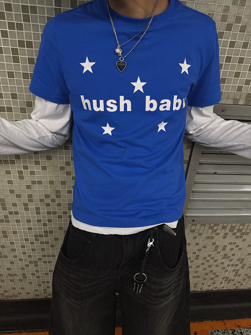 Mcmxciii Star Element Tagline Front Shoulder Tee