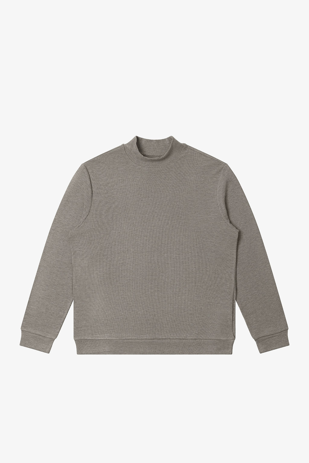 NO LOGO Round Neck Half Turtleneck Warm Long Sleeves