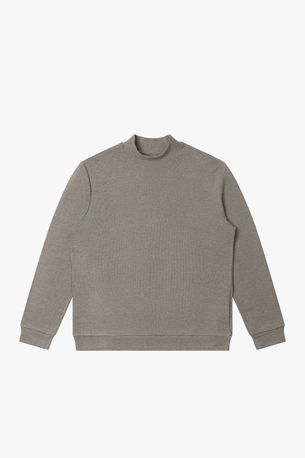 NO LOGO Round Neck Half Turtleneck Warm Long Sleeves