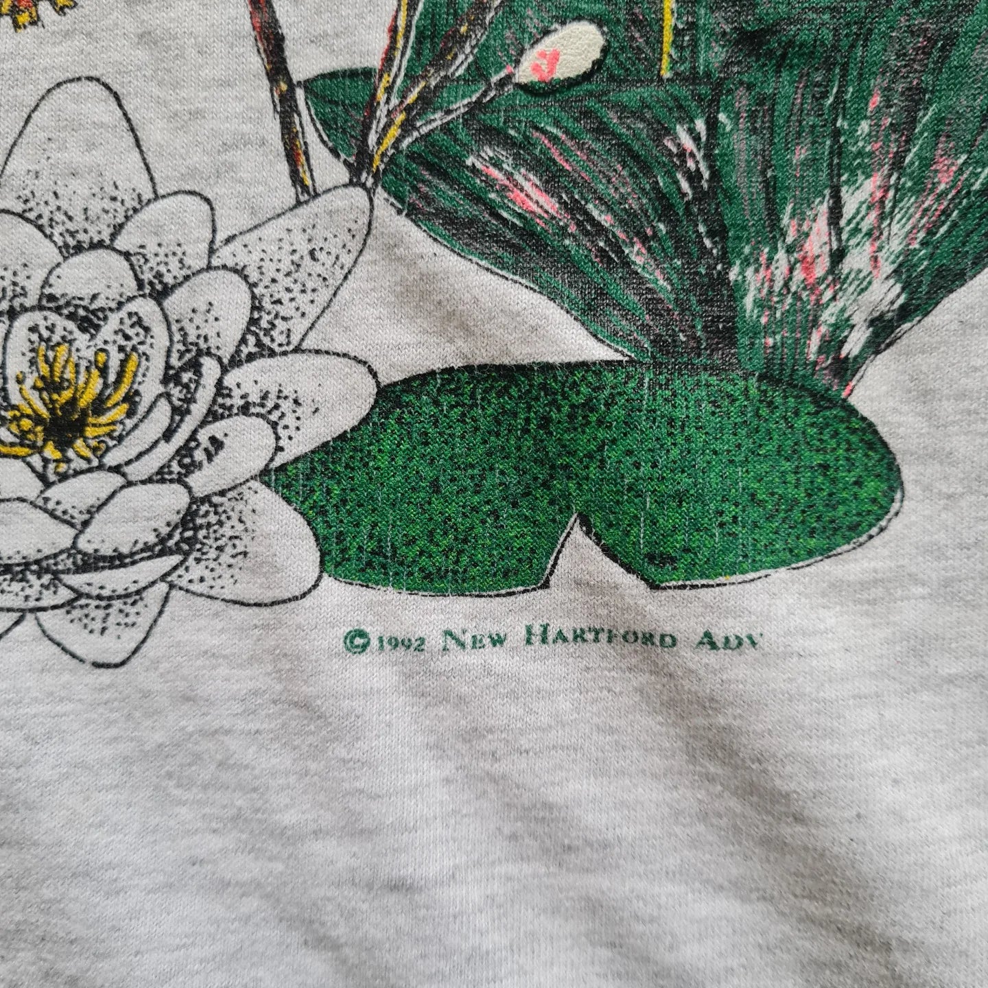 Wang Youbing Round Neck Hand-painted Printing Loose Tee