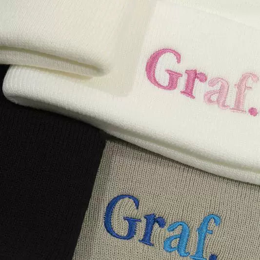 GRAF Embroidered Color Knitted Short Thread Cap