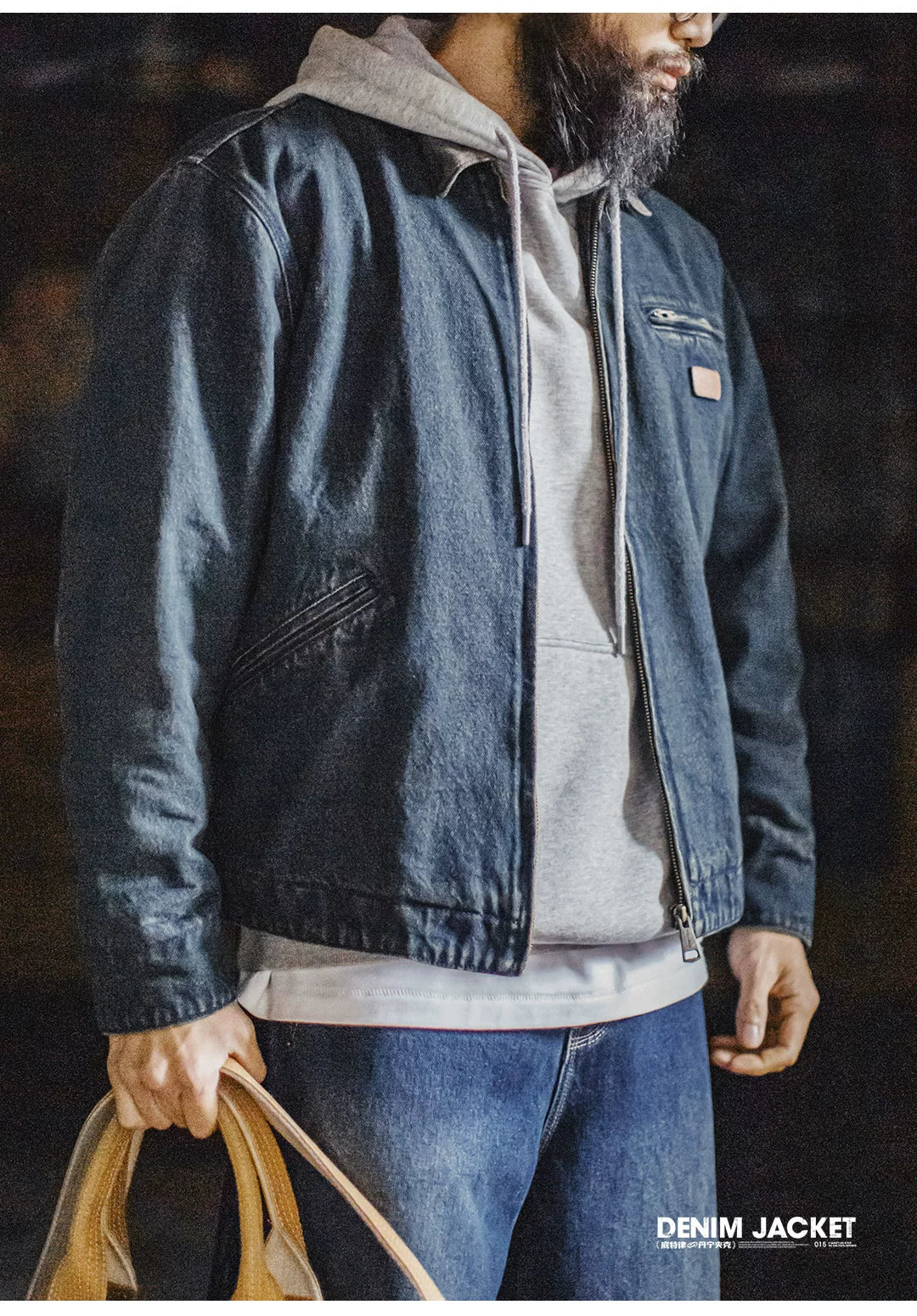 Madden Vintage Denim Detroit Casual Lapel Jacket