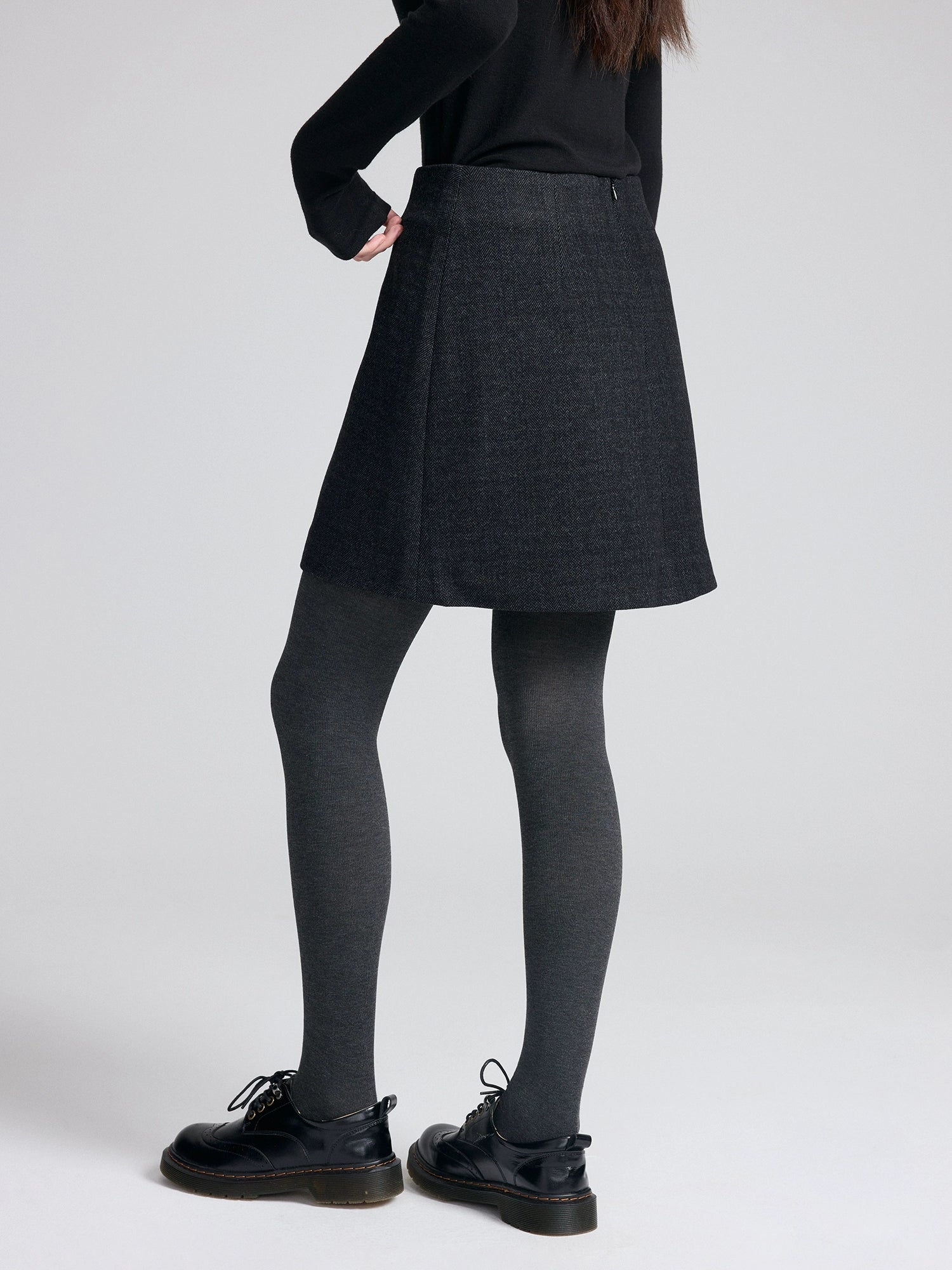 RPB BRAND Versatile Drape Simple High Waist Thin A-shaped Skirt