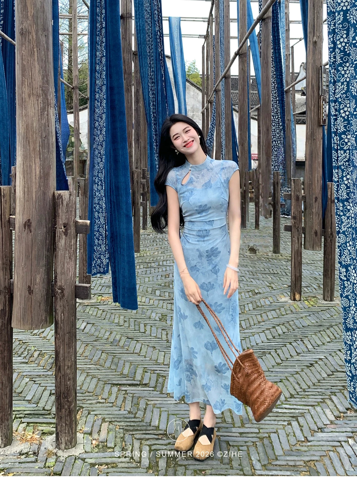 ZIHE Tie-dye Waist and Thin Dress