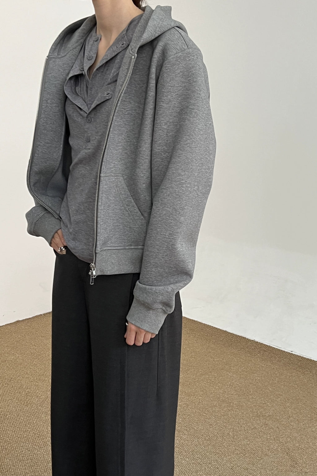 COLN Casual Versatile Zipper Sweater Jacket