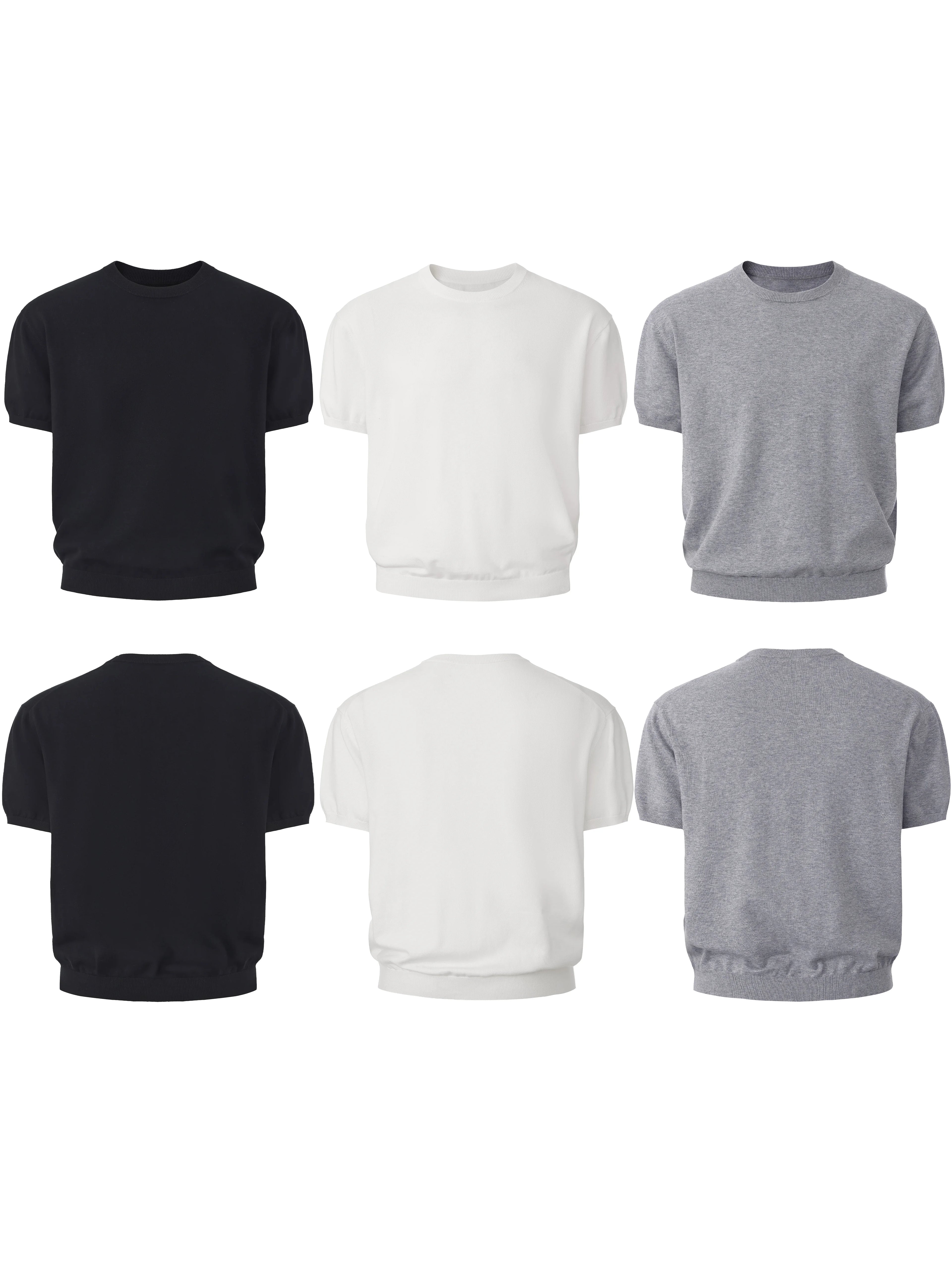 LIBERAFIT Knitted Round Neck Casual Tee