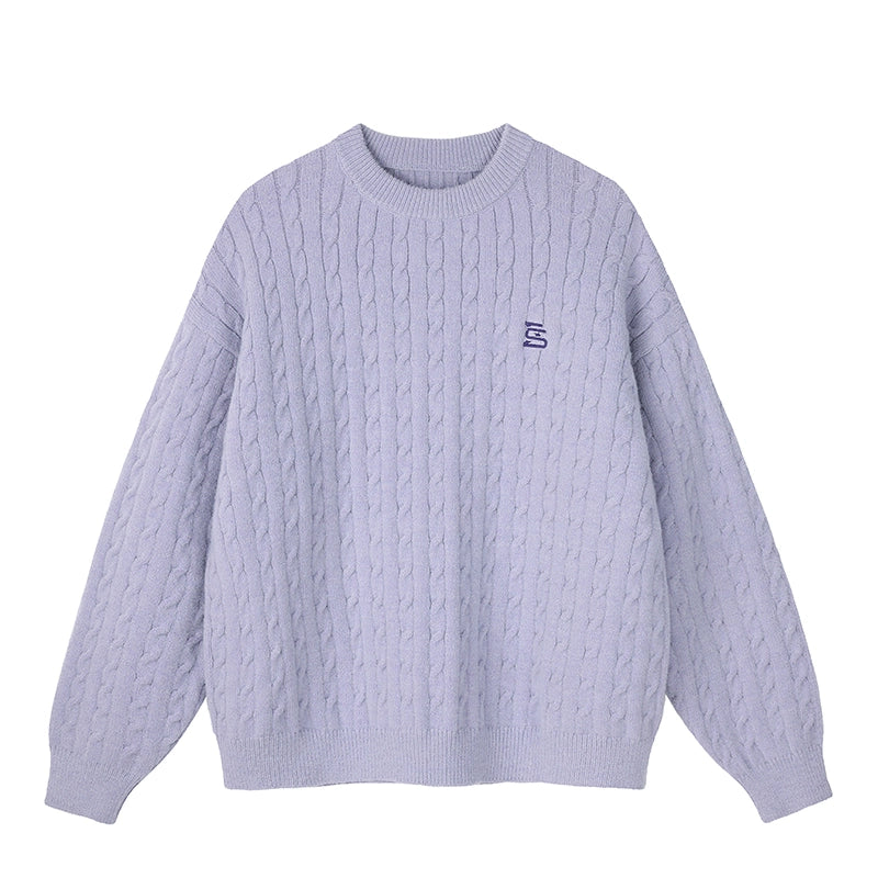 MATCHA STORY Vintage Twist Loose Knitted Sweater