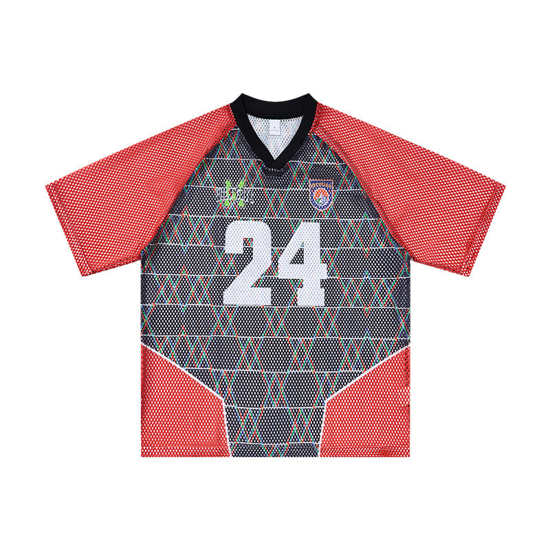 Inflation V-neck Digital Printing Casual Tee