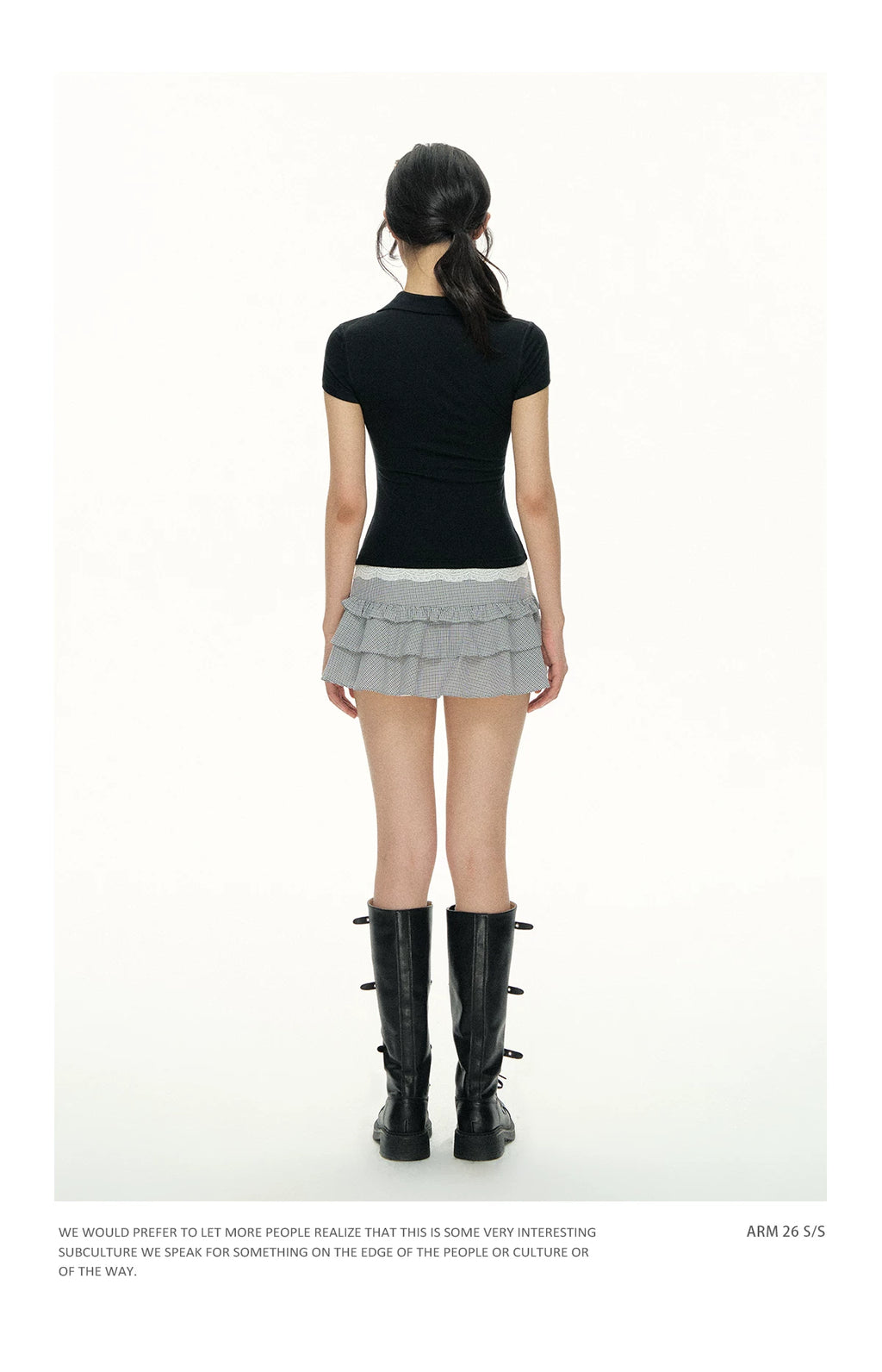 Ariseism Vintage Contrasting Lace Slim Tee