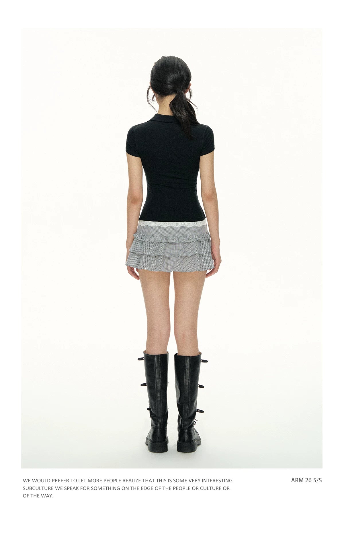 Ariseism Vintage Contrasting Lace Slim Tee