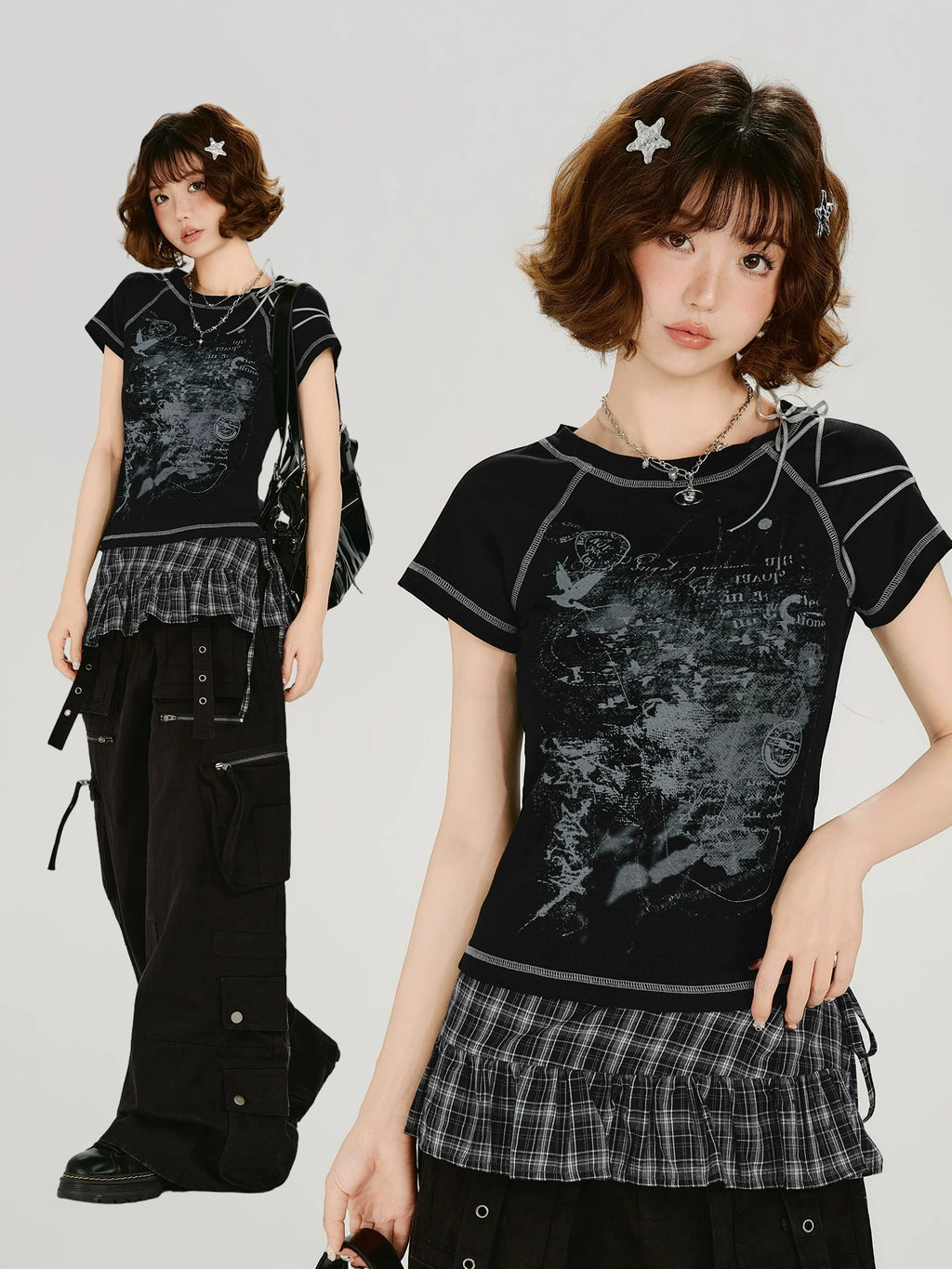 Girlyhalo Vintage Strappy Slim Fit Tee