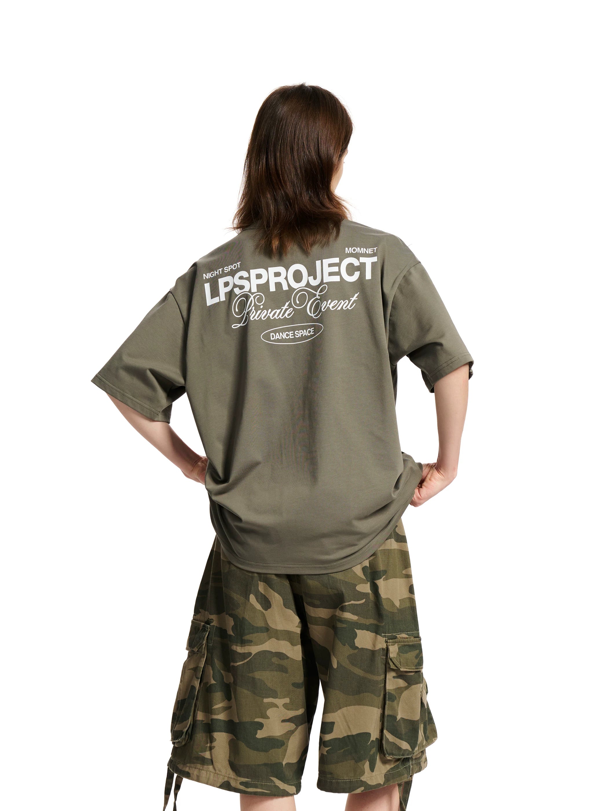 Big Printed Letters on The Back of Loopsoon Versatile Tee