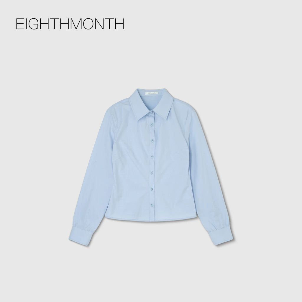 EIGHTHMONTH Waist V-neck Slim Shirt