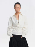 LINY LIBERTY Loose Waist Slim Long-sleeved Shirt