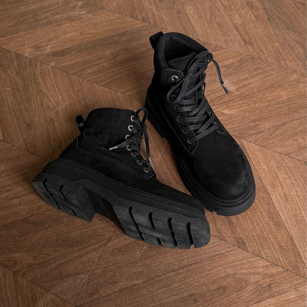 EME Cowhide Retro Non-slip Tooling British Style Short Boots