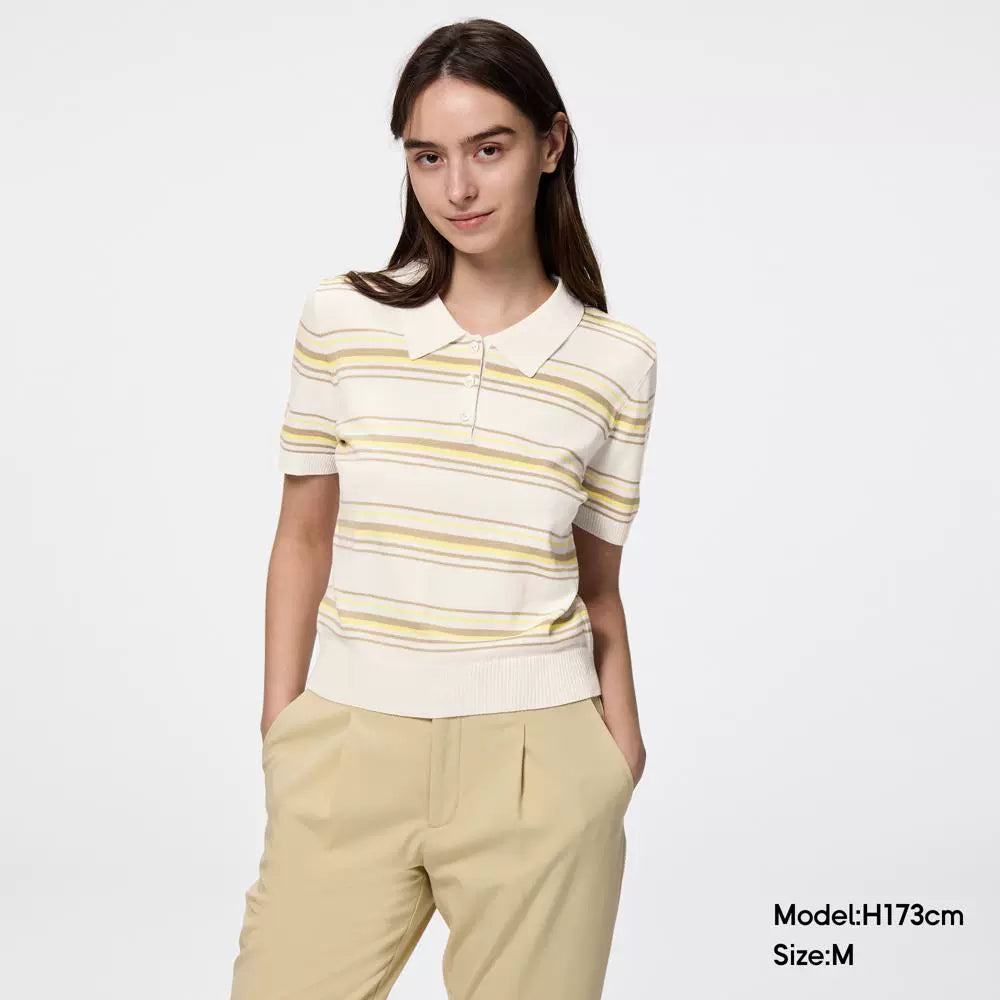 GU College Striped POLO Knitted Sweater
