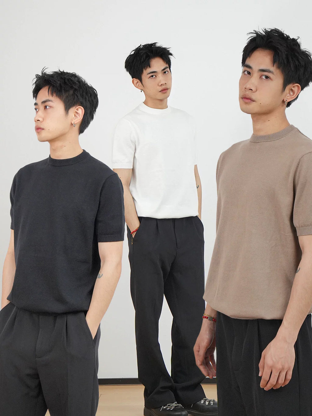 GOODLIVEABLE Front Shoulder Casual Comfortable Tee