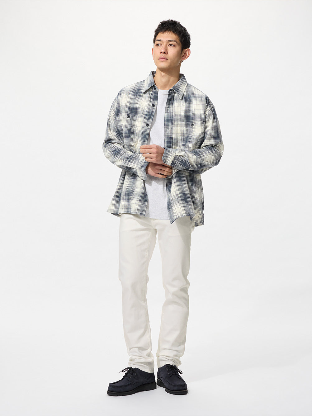 Uniqlo men's slim-fit jeans/washed products casual trousers pants 25 new 475546 470528