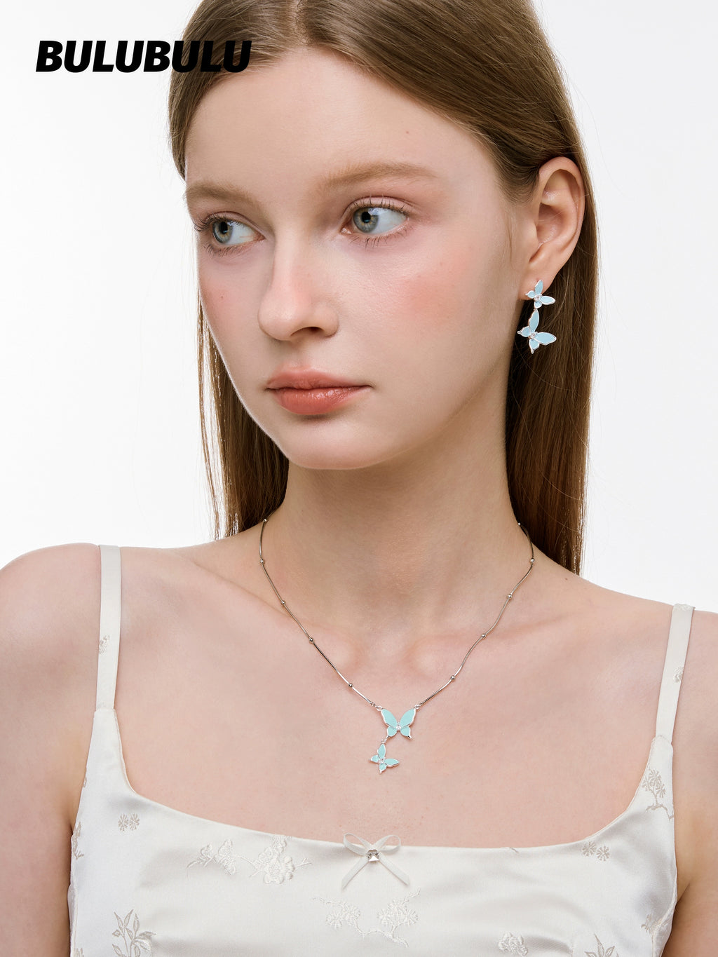 BULUBULU Mint Ice Butterfly Necklace