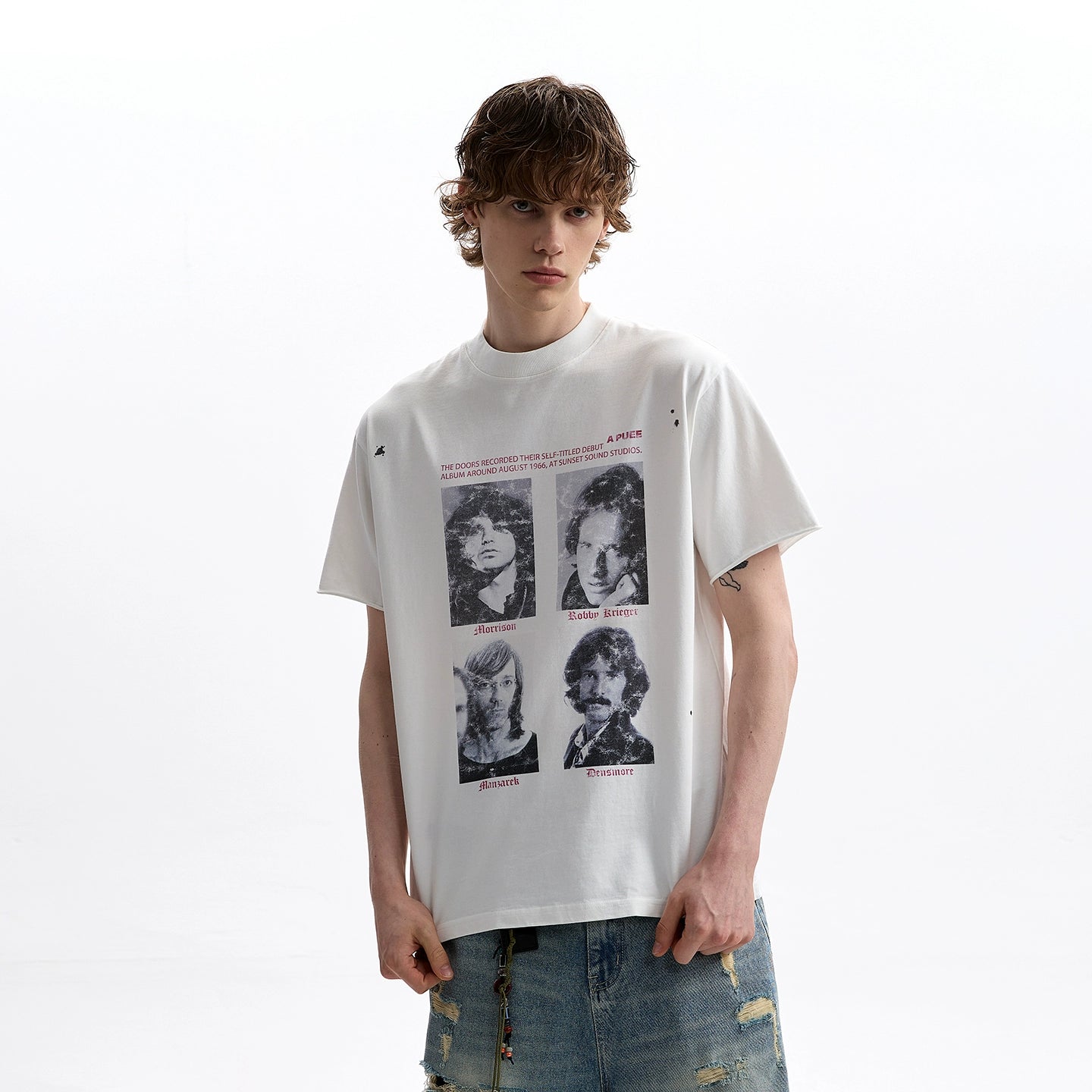A PUEE Retro Band Portrait Print Tee