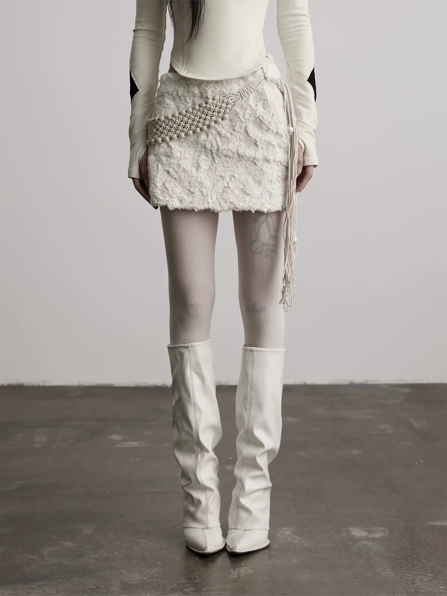 INDULGE Chain Belt Skirt