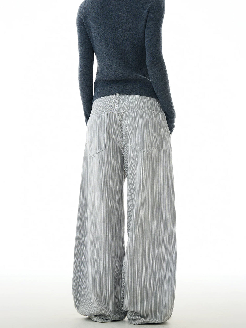 TRUQUEST Vintage Premium Striped Casual Straight Pants