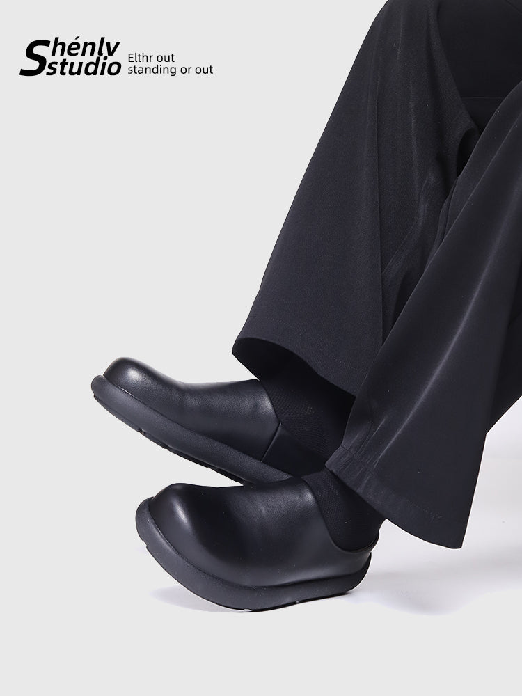 SHENLV Studio Simple Big Head Soft Bottom Outer Slippers