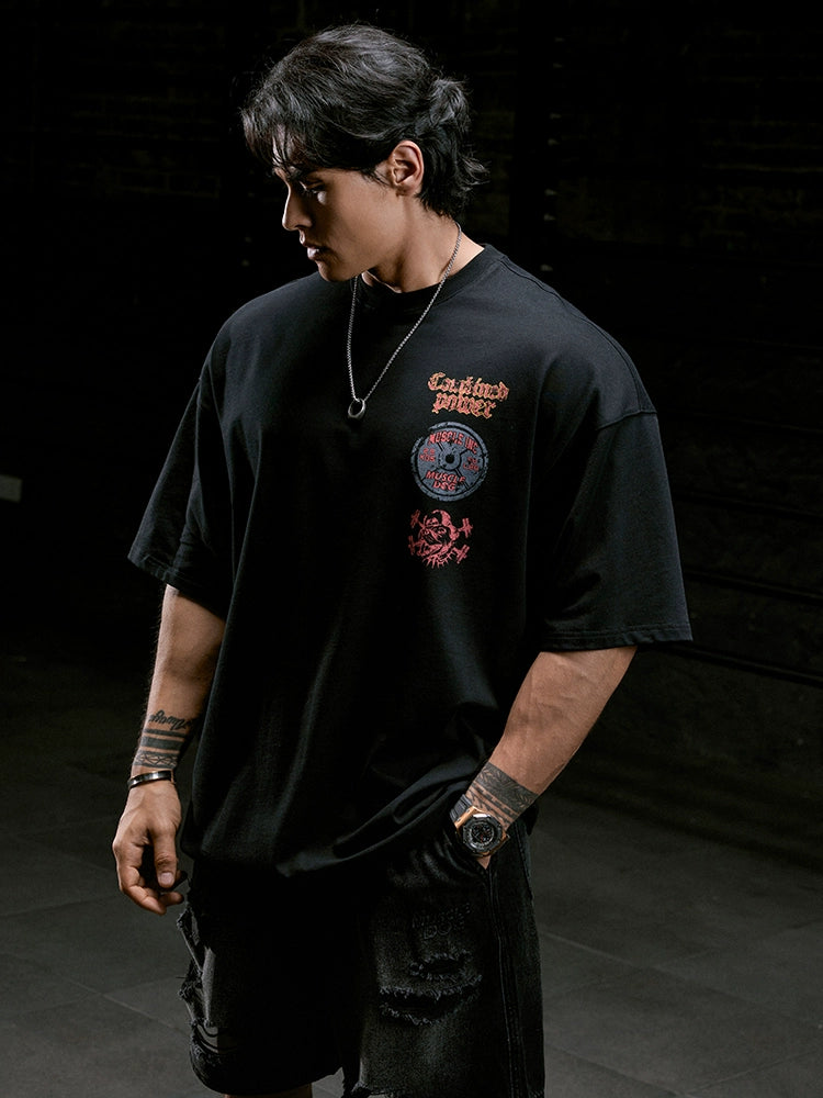 Muscle Dog Cool Loose Casual Fitness Tee