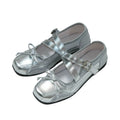 Mooreyu Vintage Versatile Leather Bow Flats
