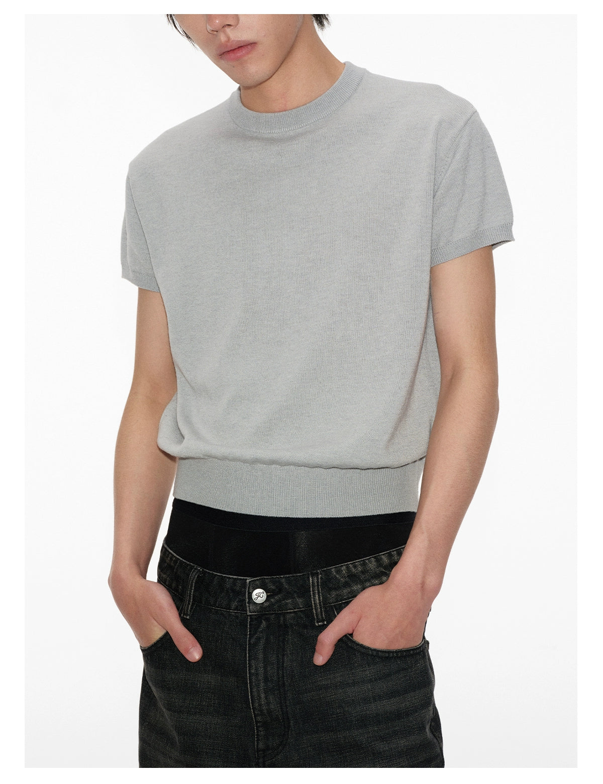 JCAESAR Knitted Slim Tee