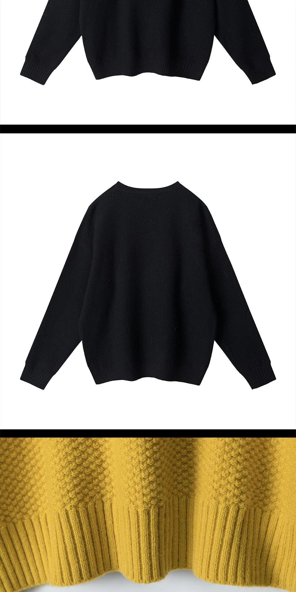 Zuocisankon Slack Soft Waxy Towel Embroidered Bear Sweater
