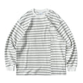 NUMBERSALT Japanese Casual Loose Crew Neck Striped Long Sleeve