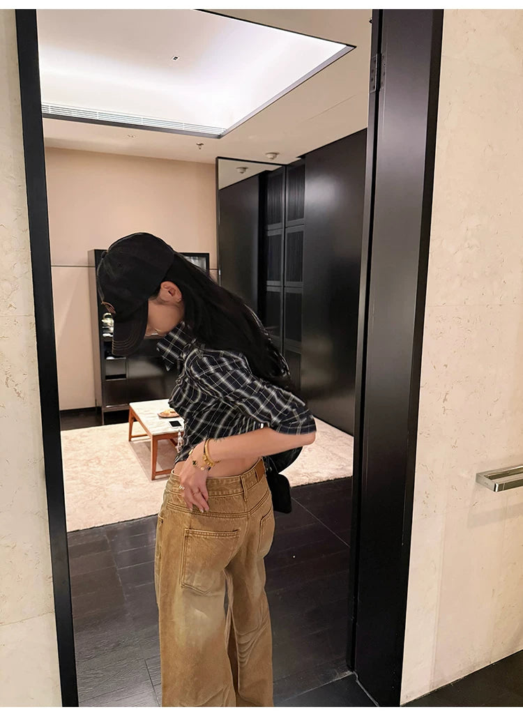 YOUNG KYLIN Straight Wide-leg Casual Jeans