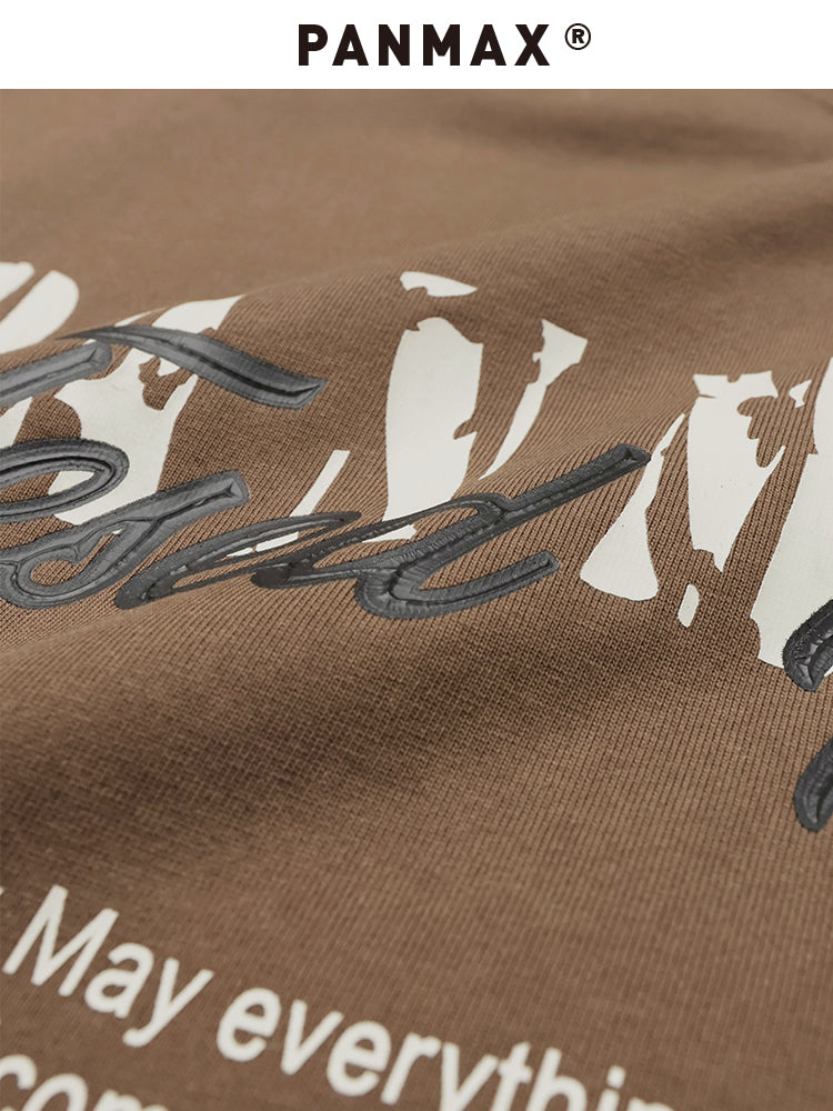PANMAX Casual Loose Personality Letter Tee