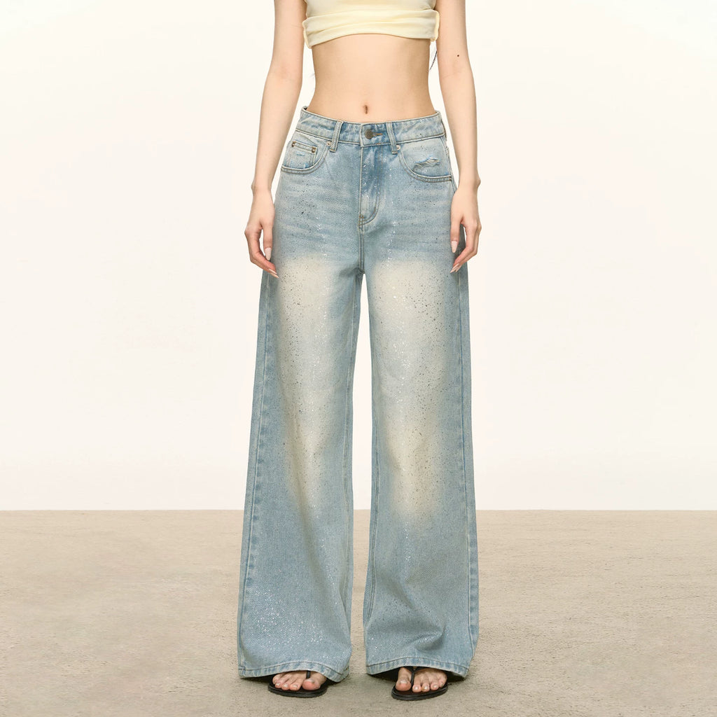 Anna Aneae High Waist Loose Sparkling Jeans