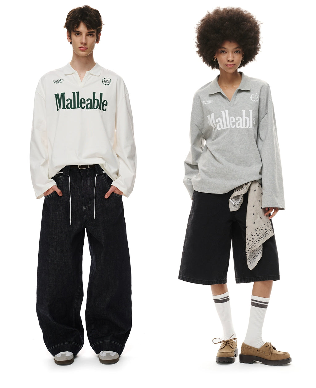 Loopsoon Vintage Polo Collar Loose Casual Long Sleeve