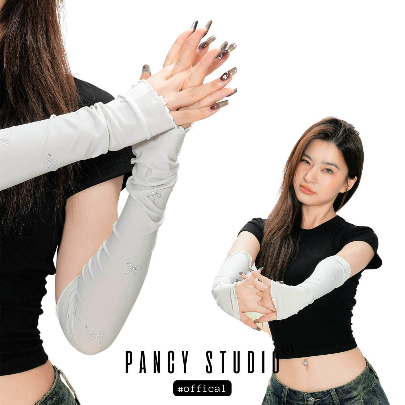 PANCY Cute Bow Ice Sleeve Anti-UV