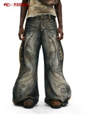 PERSONSOUL Claw Marks Destroy Old Jeans