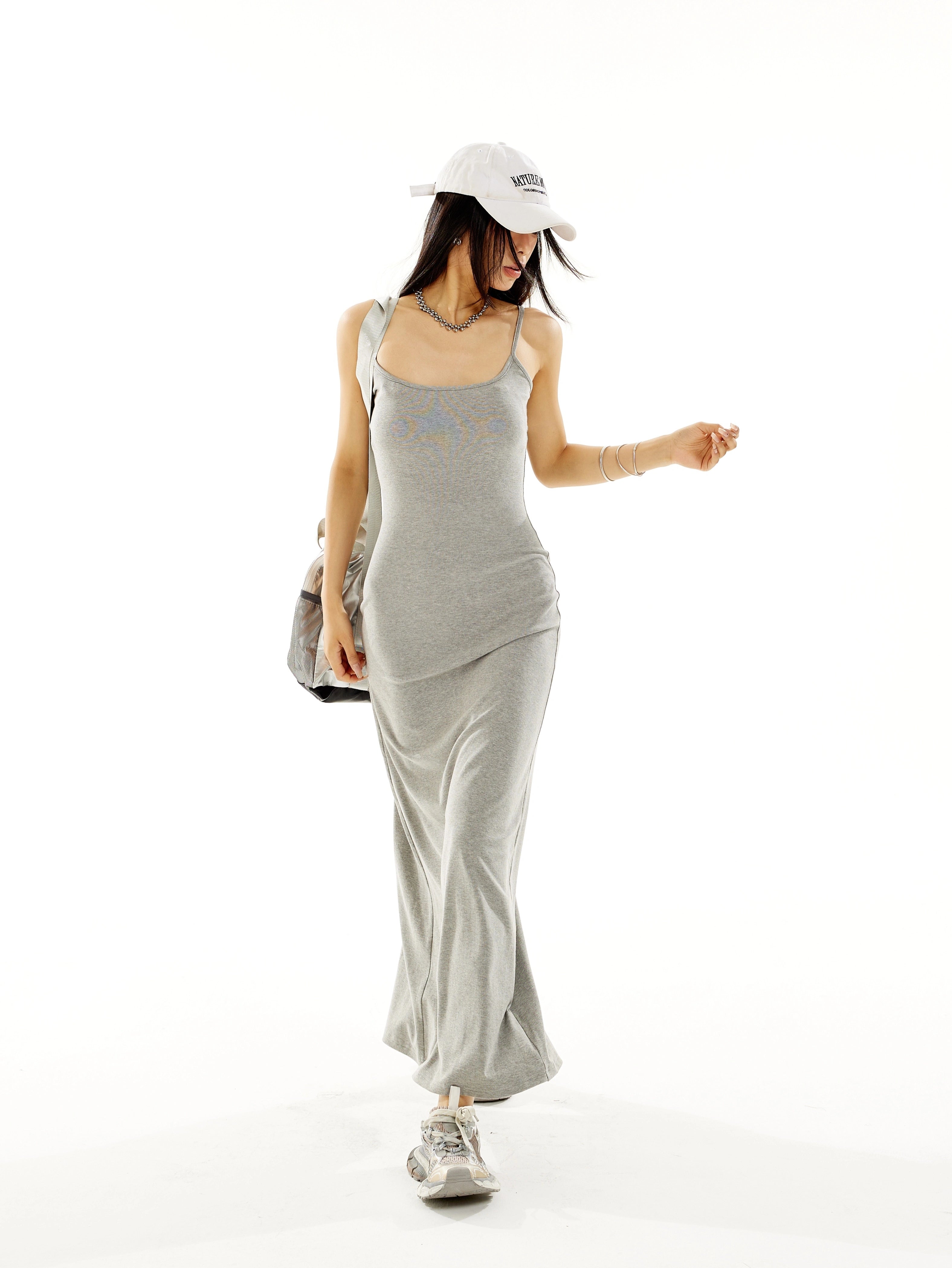 Zero Split Waist and Thin Suspender Dress