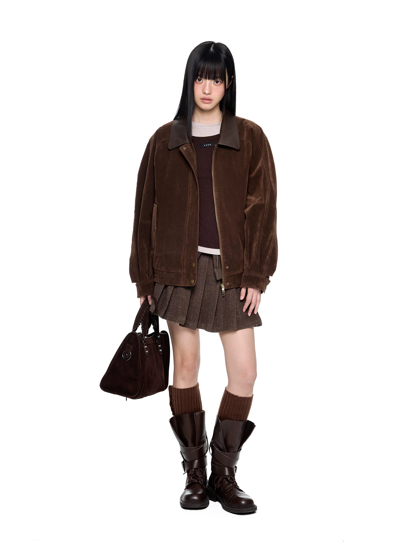 EZEK Leather Lapel Jacket