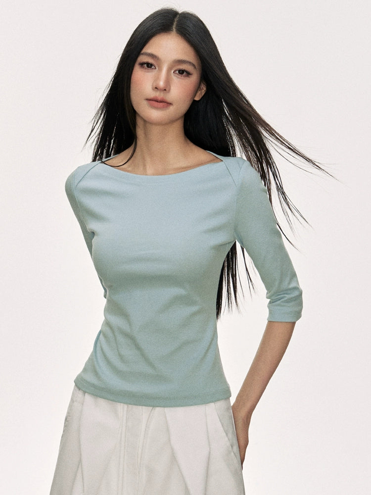 Anna Aneae Slim Spice Medium Sleeve Versatile Tee