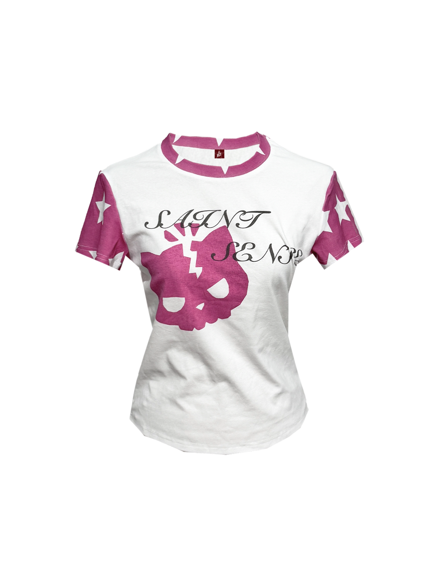 DETW Pentagram Direct Injection Printing Color Matching Front Shoulder Waist Tee